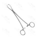 Poirier Tissue Forceps 2 X 3 Interlocking Teeth Ratcheted Handles General Surgery Tissue Forceps