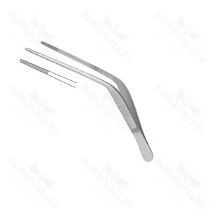 Wilde Bayonet Forceps Angled Serrated 11.4cm General Surgery Instruments