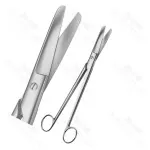 Sims Siebold Uterine Dressing Scissors Blunt Straight Deep Abdominal Operation Scissors