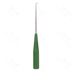 10″ Color Cervical Curette – green Angled Size 0