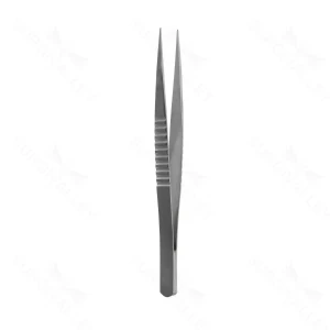Gewebepinzette 4 1/2" gerade, 1x2 Zähne, flacher Griff – surgivalley (001211430)