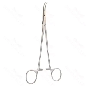 Adson-Hämostaseklemme 7 1/4" gebogen, geriffelte Backen, Ringgriff, Titan – surgivalley (027210231)