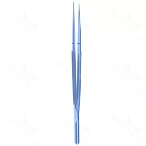 Tissue forceps 5 1/2" straight 1x2 teeth flat handle ebonized finish for reduced glare – surgivalley (001210839)