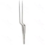 Jacobson Bayonet Forceps – Blunt Tips – 7.25″