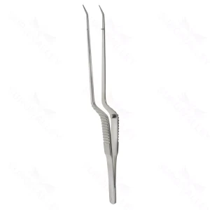 Jacobson Bayonet Forceps – Angled Tips – 7.25″