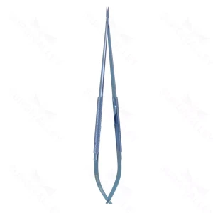 9″ LighTouch Needle Holder – round handle titanium