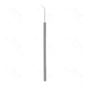D&K reverse Sinskey iris and IOL hook 4 3/4" angled shaft 10.0mm from bend to tip 0.18mm diameter tip round handle titanium – surgivalley (002210250)