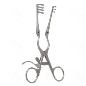 5 1/2″ Weitlaner Retractor – w/hinged arms 3×4 shrp prongs