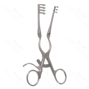 6 1/2″ Weitlaner Retractor – w/hinged arms 3×4 blunt prongs