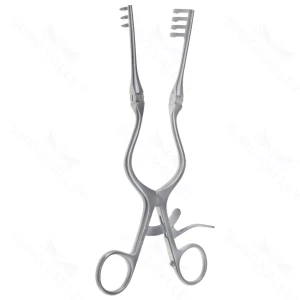 8″ Weitlaner Retractor – w/hinged arms 3×4 shrp prongs