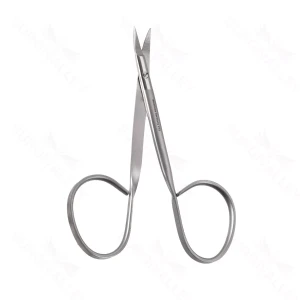 Iris Scissors small blade curved ribbon type for General Surgery procedures – surgivalley (002211883)