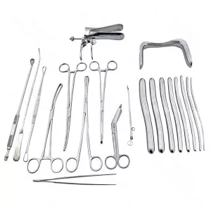 General Surgery D & C Set Of 21 Pieces Of Surgical Instruments