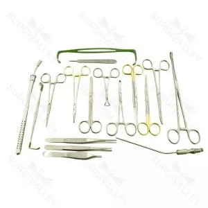 58 pcs Minor Surgery Set General Surgery Instruments Kit Stainless Steel with Case