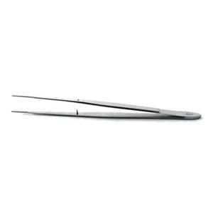 Gerald 显微敷料镊 7 3/4" 精细直头 1.0mm 交叉齿尖 扁平手柄 – surgivalley (027210624)