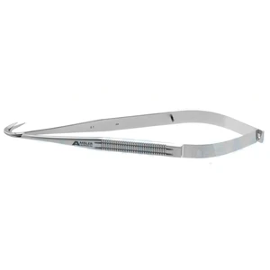 Jacobson microsurgical dissecting scissors 7" angled 120º blades sharp tips flat handle – surgivalley (002050080)