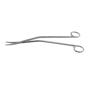 Litwak valve scissors 11" angled on side shanks, slightly curved blades blunt tips ring handle – surgivalley (002050058)