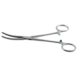 Rochester-Pean hämostatische Arterienklemme 6 1/2" gebogene gezahnte Backen, Ringgriff – surgivalley (004210557)
