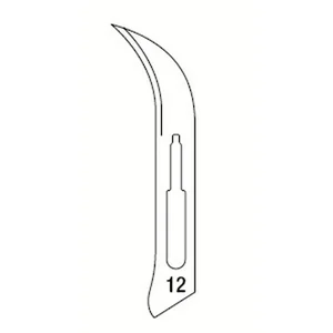 Scalpel Blades No.12 for Dental Surgery 100-Piece Pack Small Cavity Access – surgivalley (006010053)