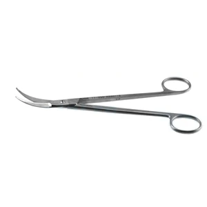 Boettcher tonsil scissors 7 1/4" strongly curved double-edged dissecting blades blunt tips ring handle – surgivalley (002211484)