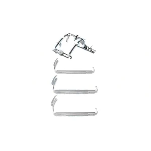 Dingman mouth gag, complete set includes - adjustable upper blades and cheek blades 3 grooved tongue blades – surgivalley (007030018)