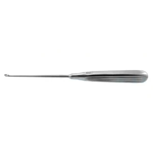 Endaural curette 8" size #3/0 2.5mm x 4.0mm oval cup, brun handle – surgivalley (008030121)