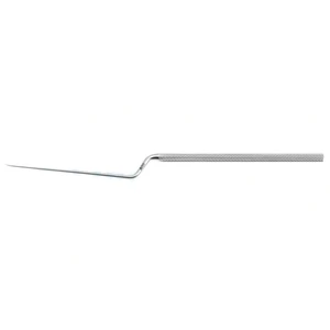 Jordan needle 6 1/2" bayonet shaft curved up fine pointed tip round handle – surgivalley (999030047)