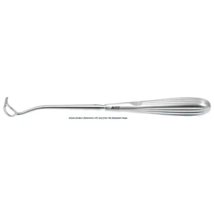 Stubbs adenoid curette 8 3/4" curved size #0 13.0mm x 15.0mm tip 11.0mm cutting edge, brun handle – surgivalley (008030114)