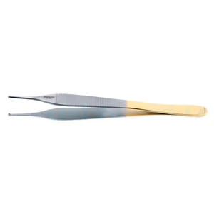 Adson-Gewebepinzette 4 3/4" gerade, 1x2 Zähne, gezahnte TC-Plattform, flacher Griff – surgivalley (027210608)