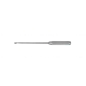 Bone curette 15" angled size #4/0 3.3mm oval cup, hollow round handle – surgivalley (008211198)