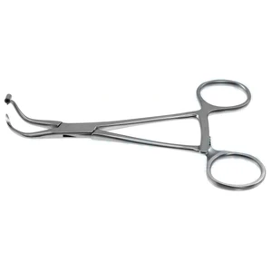Knochenrepositionszange 5 1/4" gebogene Branchen mit 0.062"(1.6mm) K-Draht-Führungsring, Ringgriff – surgivalley (001212635)