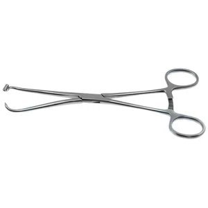 Knochenrepositionszange mit 6 3/4" gebogenen Branchen, 0.035"(0.9mm) K-Draht-Führungsring und Ringgriff – surgivalley (001212619)