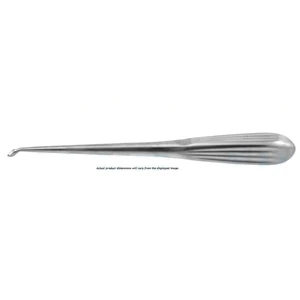 Brun (Spratt) bone curette 8" reverse angled size #5/0, oval cup, brun handle – surgivalley (008211183)