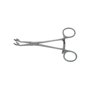 Ikuta-Knochenklemme 5 1/2" abgewinkelt 5.0mm breite Branchen 8 spitze Zähne Ringgriff mit Sperre – surgivalley (004210571)