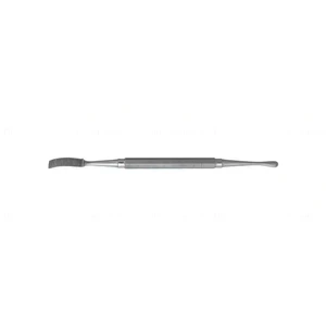 Miller-Colburn bone file 7" #3 double-ended straight and curved up 5.0mm and 7.0mm downcutting serrated ends hexagonal handle – surgivalley (013210040)