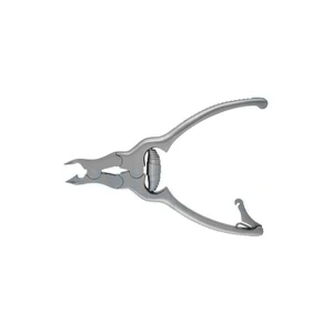 Nagelzange für Mykose, 6", Double-Action, abgewinkelt, konkave Schneide, Tonnnenfeder, geriffelter Griff – surgivalley (999210577)