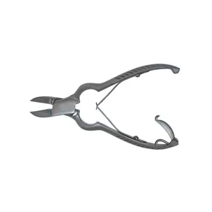 Nagelknipser-Pinzette 4 1/2" konkave Schneide, Doppelfeder, geriffelter Griff – surgivalley (001213263)