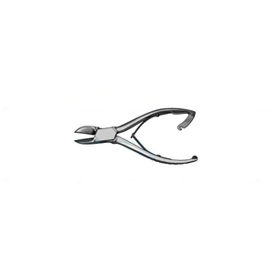 Nagelknipser-Pinzette 5 1/2" schwer, konkave Kante doppelte Feder, gerillter Griff – surgivalley (001212754)