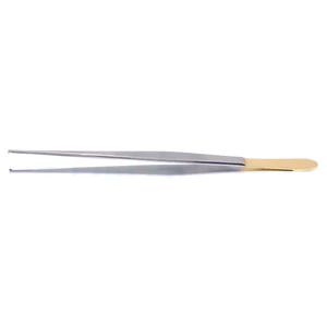 Gewebepinzette 7" zart, gerade, 1x2 Zähne, gezahnte TC-Plattformen, flacher Griff – surgivalley (001212191)