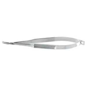 Barraquer needle holder 5 1/4" delicate curved tapered 9.0mm smooth jaws round handle, without lock – surgivalley (003050130)