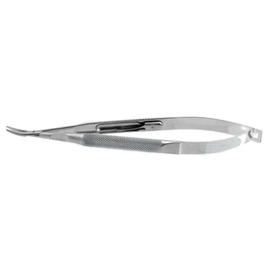 Barraquer needle holder 5 1/8" medium, gently curved 9.0mm smooth jaws round handle with lock – surgivalley (003050126)