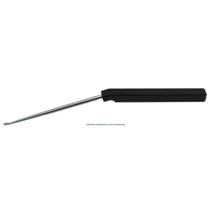 Cervical axial curette 9" angled shaft, low profile straight up size #4/0 cup square handle – surgivalley (008060183)