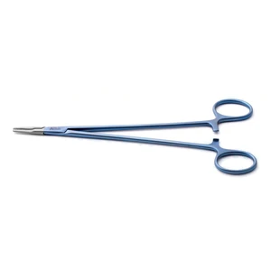 Intra-Cardiac needle holder 8" delicate straight 2.0mm tapered TC dusted jaws ring handle titanium – surgivalley (003050184)