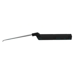 Karlin microdiscectomy lumbar curette 9 1/2" forward, down size #0 rounded corners flat sides, offset black aluminum handle – surgivalley (008060201)