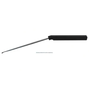 Lumbar axial curette 10 1/4" angled shaft, low profile straight down size #4/0 cup square handle – surgivalley (008060196)