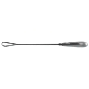 Bumm-Recamier placenta curette, malleable 28.0mm wide sharp edge hexagonal handle – surgivalley (008090080)