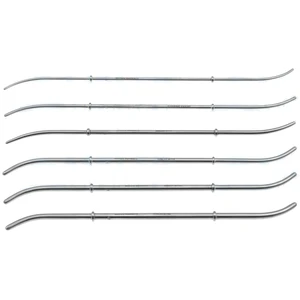Hank uterine dilator 11" double-ended set of 6 includes size 9/10 French to 19/20 French round handle – surgivalley (090090017)
