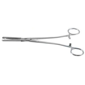 Pinzas de histerectomía Heaney-Rezek 8 1/4" rectas, mandíbulas dentadas cruzadas con un solo diente mango anular – surgivalley (001090078)