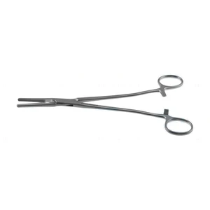 Pinzas de histerectomía Heaney-Rogers 8 1/2" rectas puntas atraumáticas dientes 2x3 mango de anillo – surgivalley (001090079)