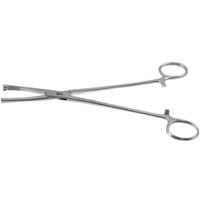 Pinzas de vulsellum uterino Henrotin, 8 1/4", mandíbulas rectas, dientes 2x3, mango con anillo – surgivalley (001090072)