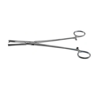 Pinzas vulsellum uterinas Jacob de 8 1/4" con mandíbulas rectas, dientes 2x2 y mango de anillo – surgivalley (001090070)
